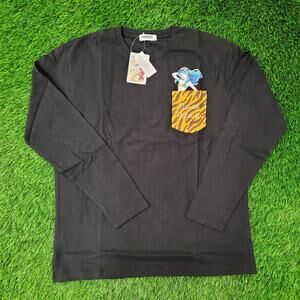 Urusei-Yatsura Pocket Shirt Women XL 22x26 Black Anime Manga